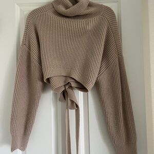 Cozy Tan Turtleneck Sweater